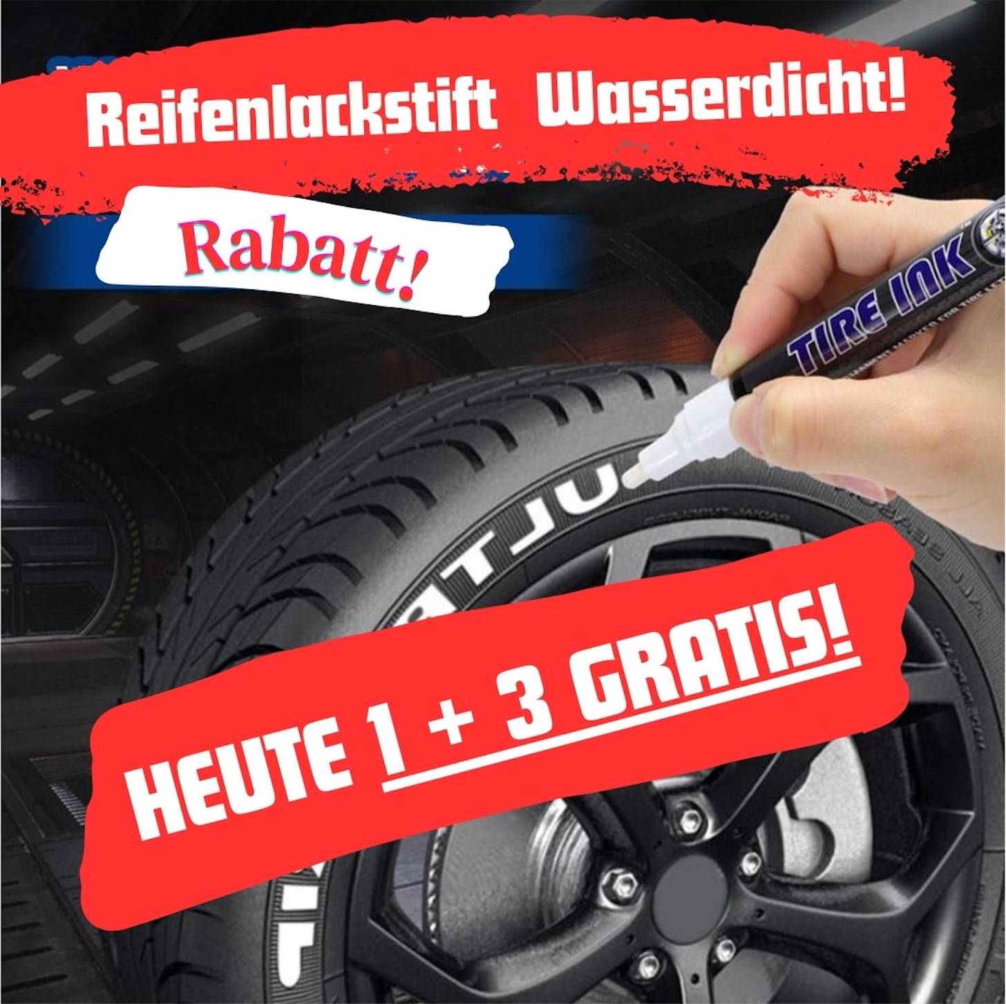 TirePen™ - Reifenlackstift | 1+3 GRATIS!